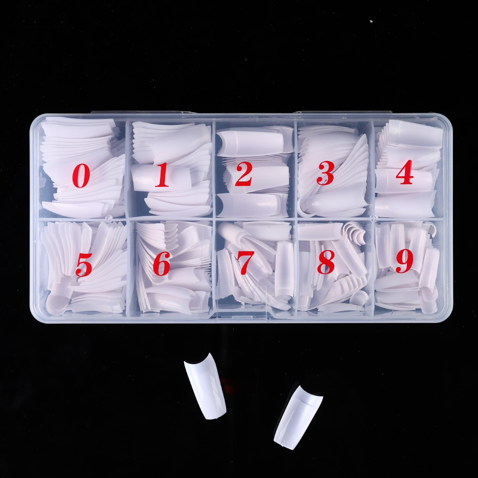Cross-border Nail Art 500pcs Box Set French Nail Tips Half-Cover False Nails Invisible Press-On Nails Stock