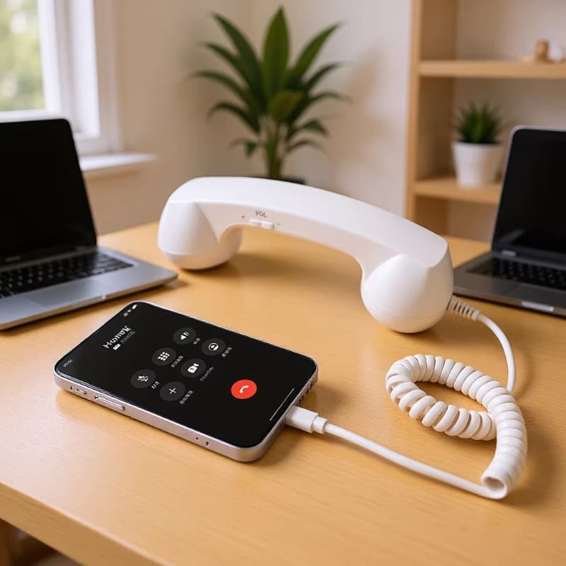 Spot Internet celebrity phone receiver Type-C direct plug mobile phone headset retro telephone receiver C port universal wired handle