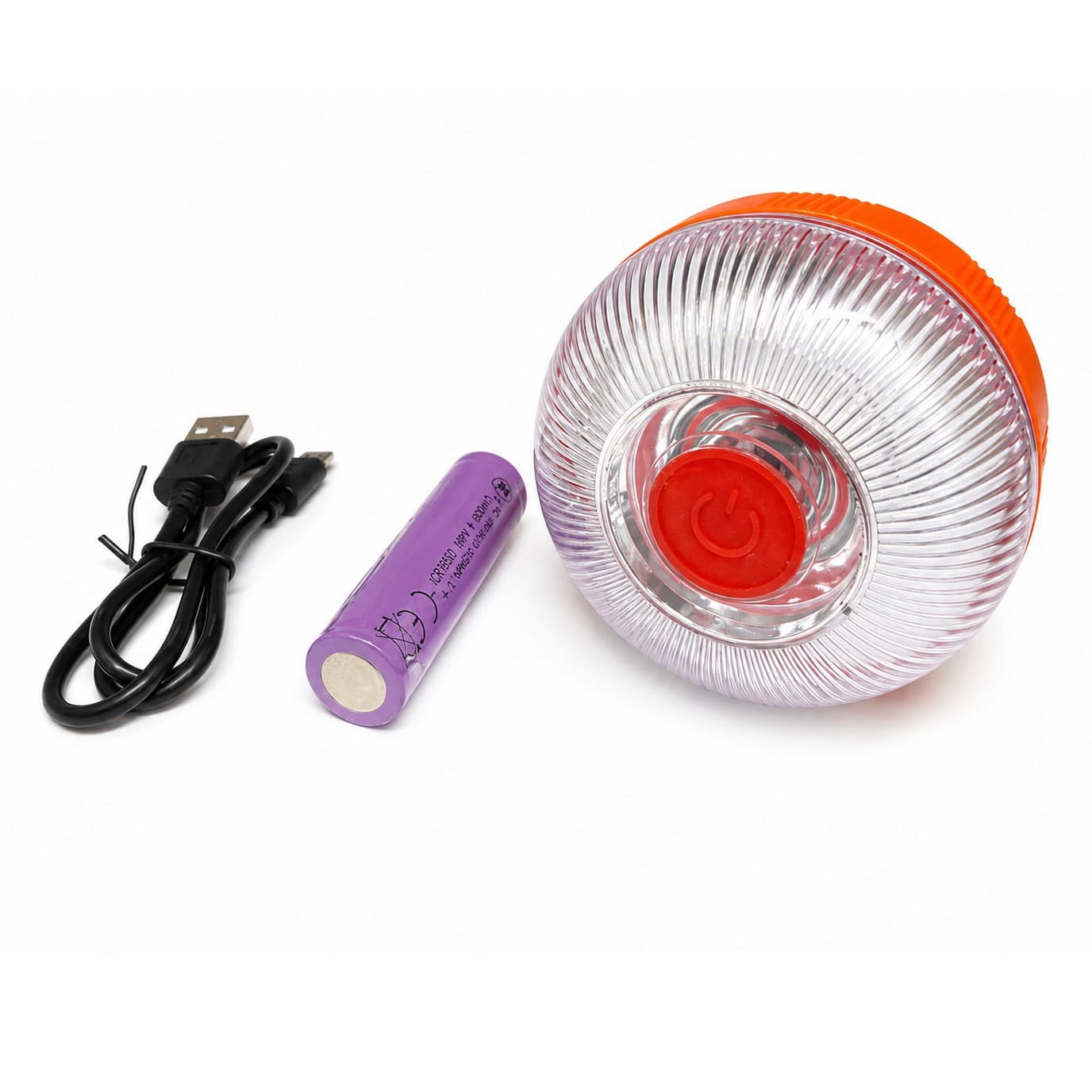 V16 Strobe Light LED White Emergency Light Yellow Car Warning Light Traffic Flashing Light with Battery, Strong Bottom Magnet