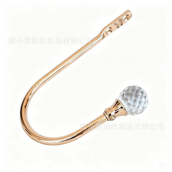 Cross-border Supply Modern Minimalist U-Shape Crystal Curtain Wall Hook Wall Hook Curtain Accessories Factory Direct