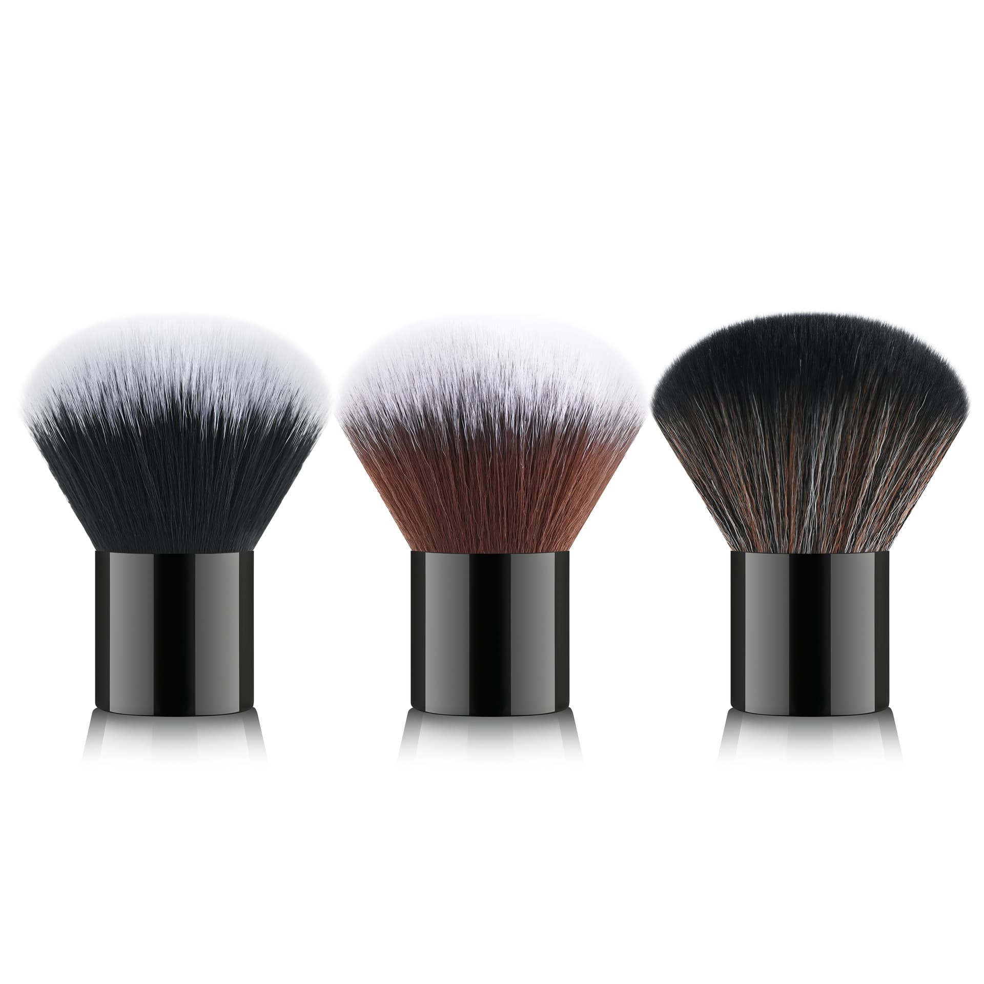 Black Large Portable Base Brush Mini Mushroom Head Nail Dust Brush Soft Bristle Loose Powder Brush Cross-Border Model Factory