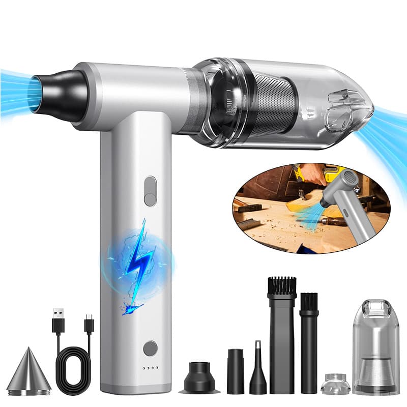 Cross-border Car Vacuum Cleaner Blow Suction Integrated Brushless Home Blower Wireless Handheld High Power Mini Dust Blower