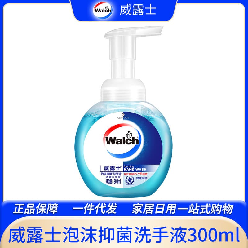 Walch Foaming Hand Soap 300ml, antibacterial for home use, children and baby, press-type family pack cleaning.