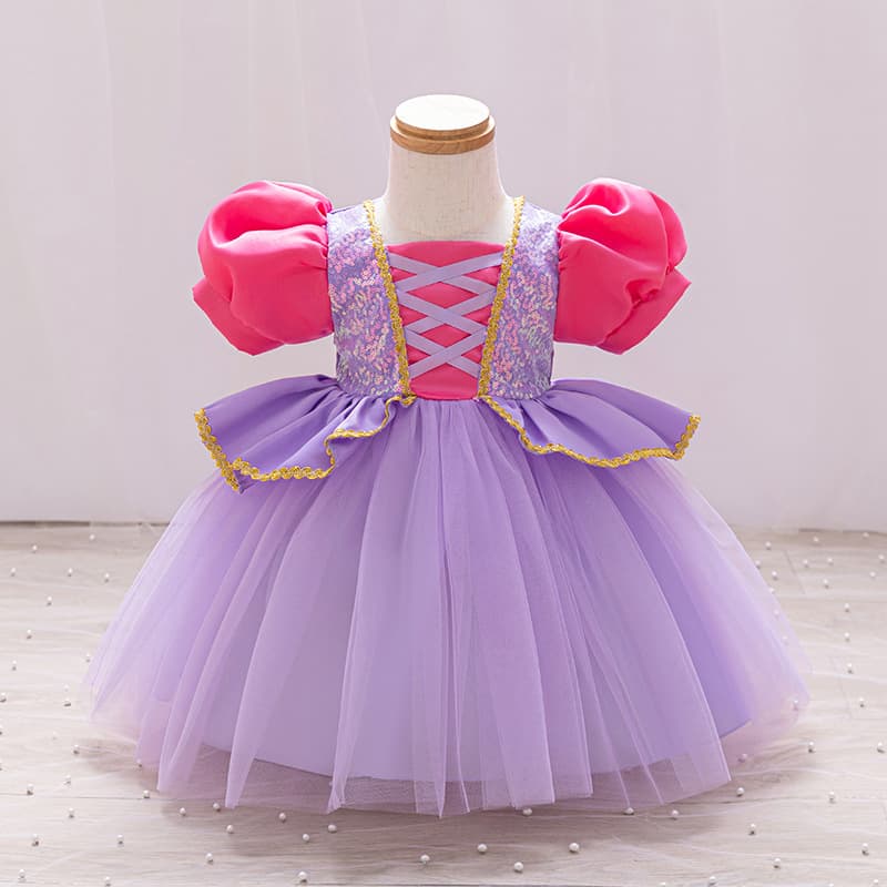 Baby Girls' One-Piece Dress Summer Kuromi Tutu Dress Romper Princess Dress Birthday Dress Premium