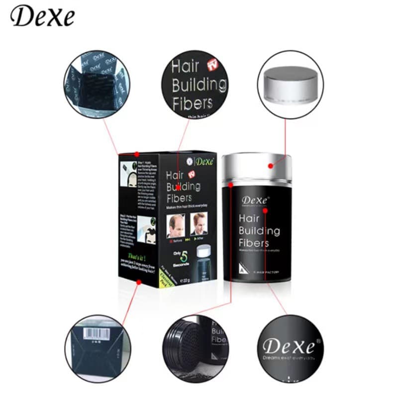 Cross-Border Disposable Hair Thickening Fiber Powder, Thickening and Beautifying Hair Products, Black Hair Thickening Powder