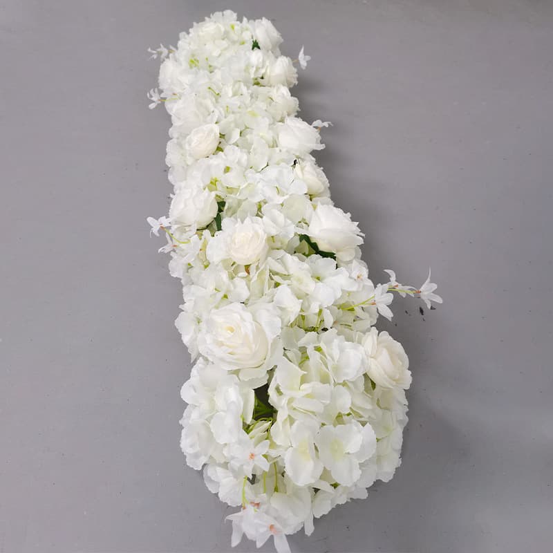 Long Strip Artificial Flowers for Forest Scene T-Stage Wedding Birthday Party Decoration Fake Flower Aisle Arch