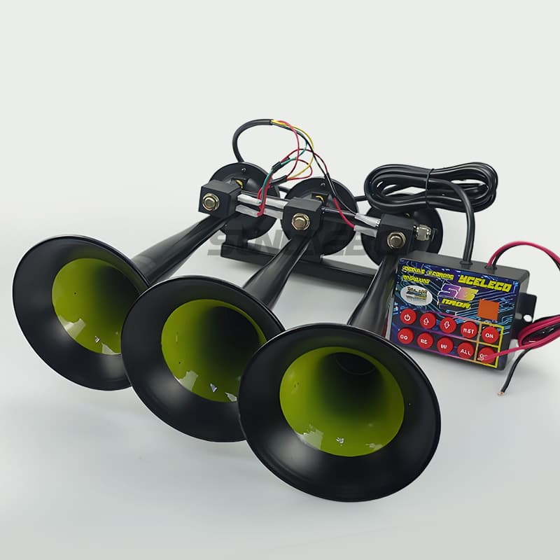 Factory Direct Sales Suitable for Cars and Trucks 56-Tone Three-Tube Music Electronically Controlled Air Horn Metal