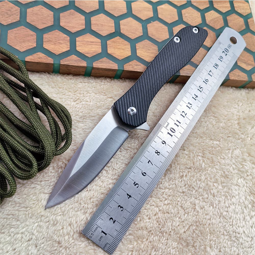 Outdoor Self-Defense Knife Camping Folding Knife G10 Handle Tactical Sharp Knife Portable Pocket Knife