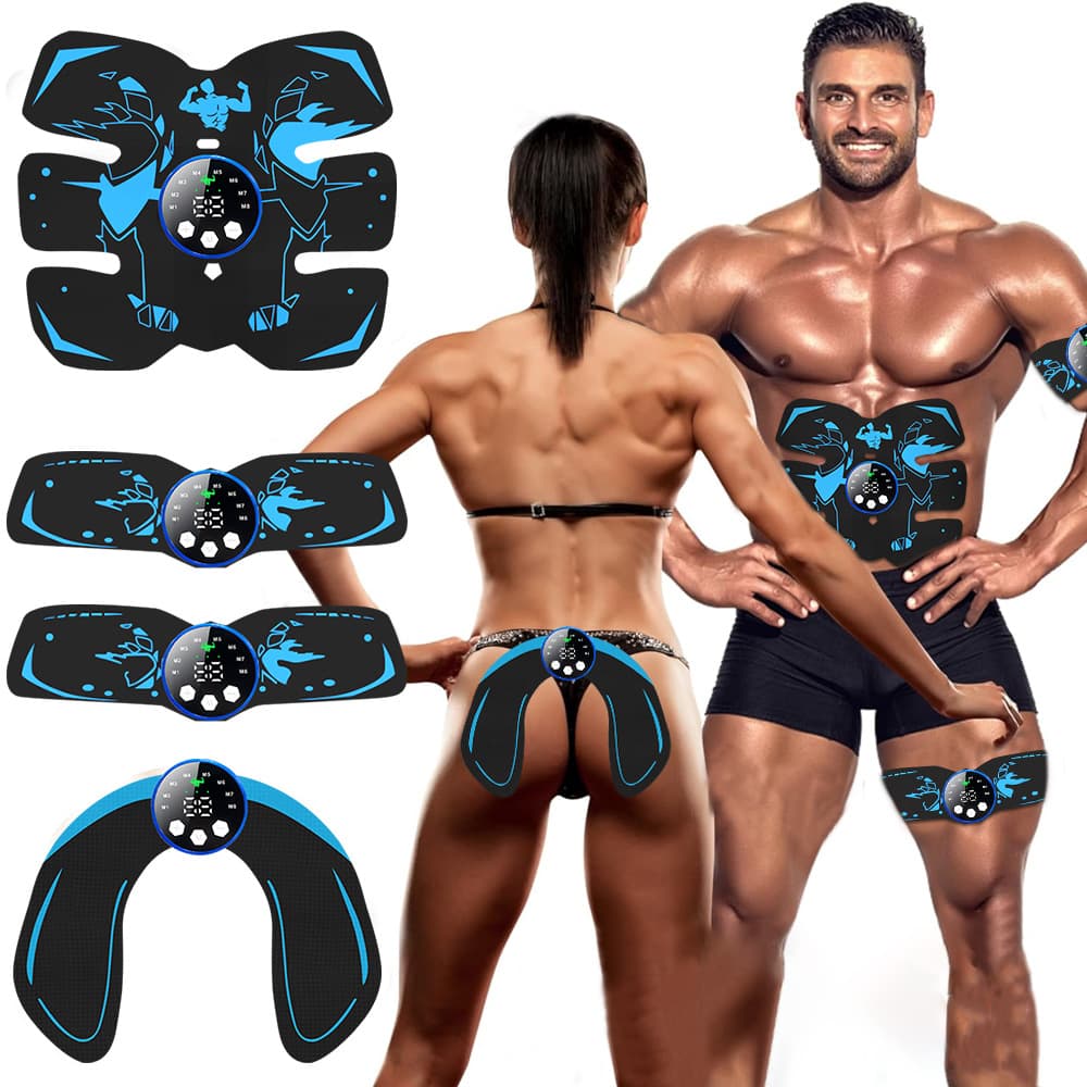Smart EMS Abdominal Toner 6-Pack Abs Trainer Home Exercise Fat Burner for Lazy Fitness Equipment Abdominal Muscle Patch