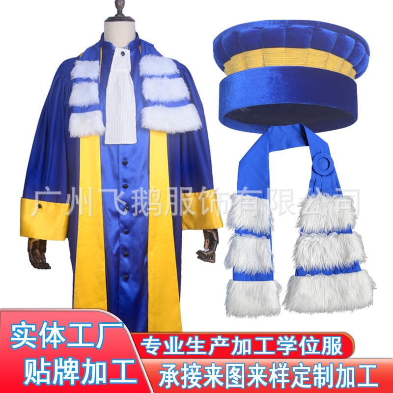 Export source: American doctoral gowns, American master's gowns, bachelor's gowns, lawyer's robes, pastor's robes, custom processing.