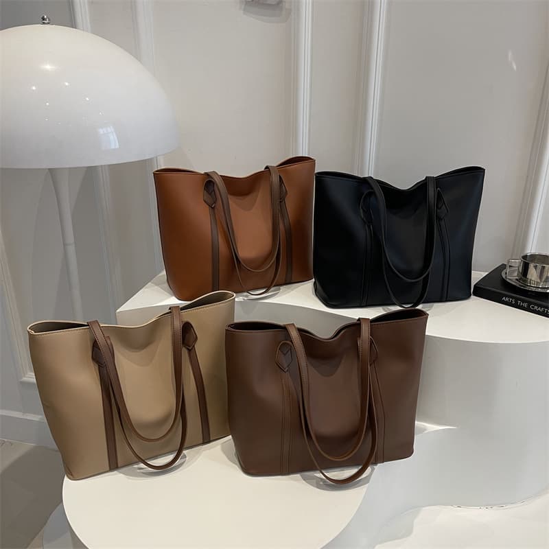 Korean style niche fashion versatile simple large capacity tote bag bucket bag trendy ladies casual shoulder bag for women