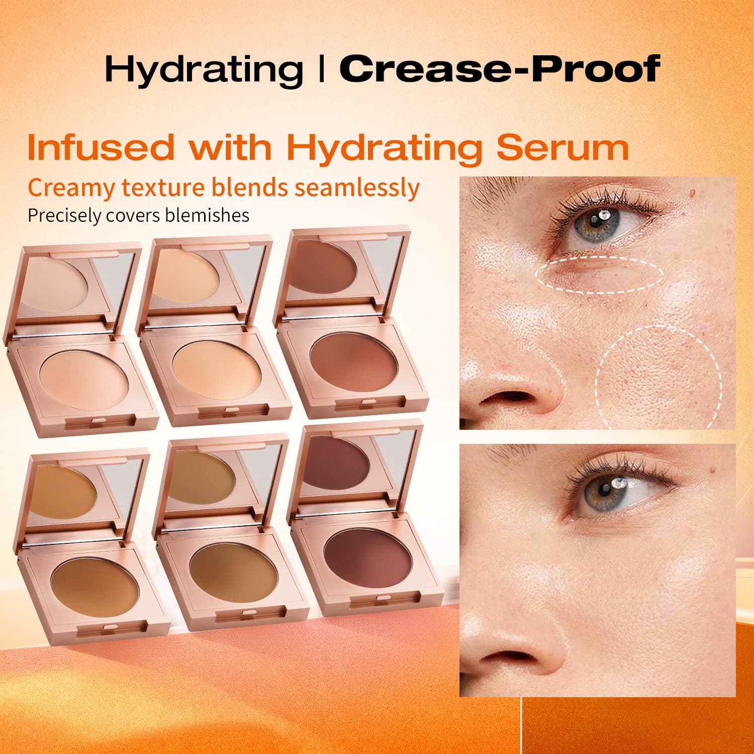 Cross-border English version of MAYCHEER Concealer has a light texture and fits easily without stripping makeup, naturally covering skin imperfections