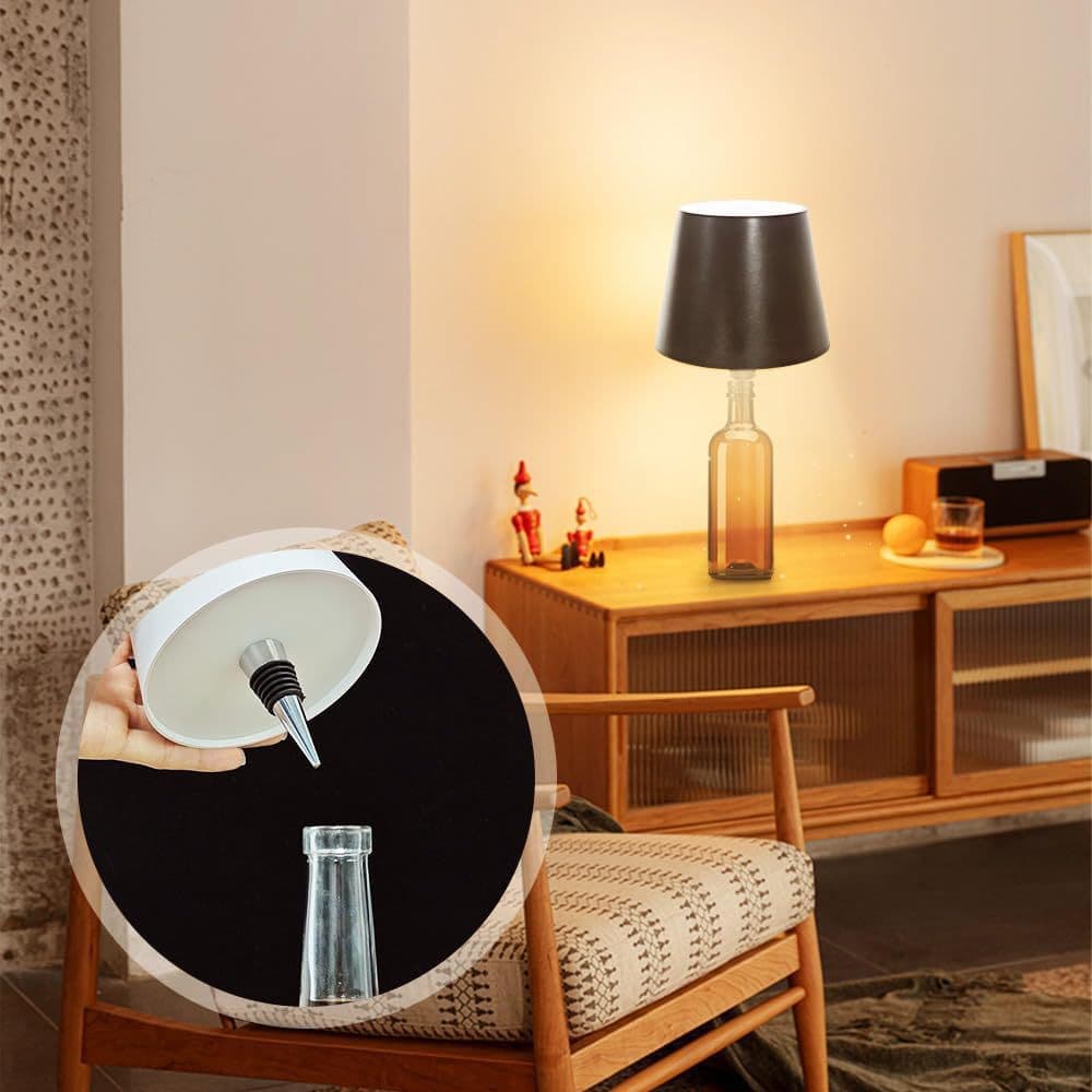 Cross-border Plug-in Wine Bottle Light Tap Light RGB Restaurant Bar Embedded Touch Charging Ambient Stem Table Lamp