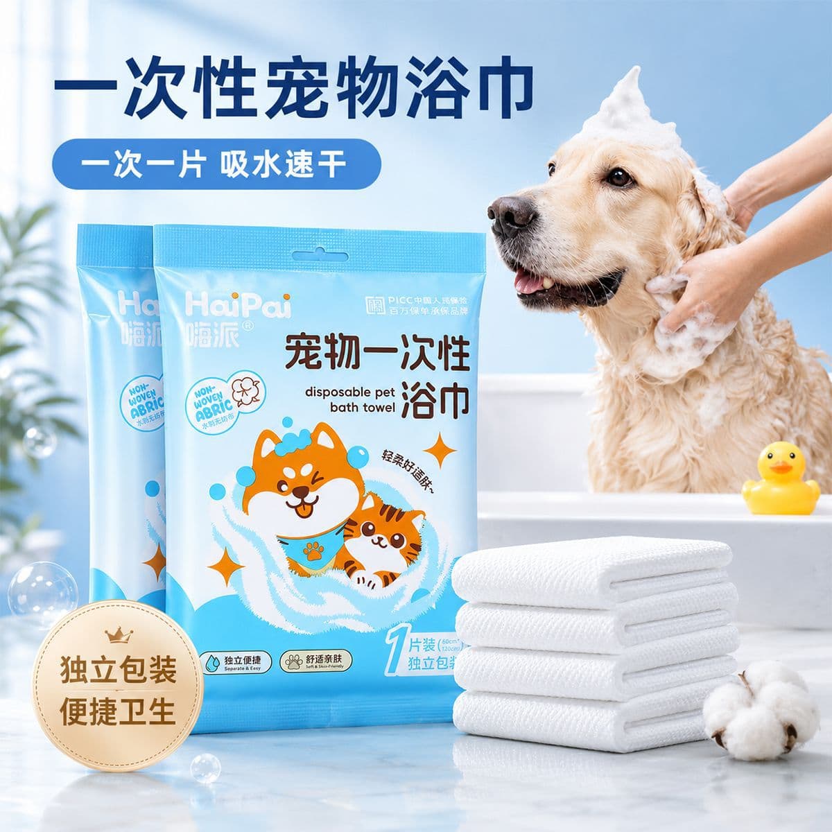 Disposable Pet Towel 60x120cm Cat Bath Towel Dog Drying Towel Wholesale