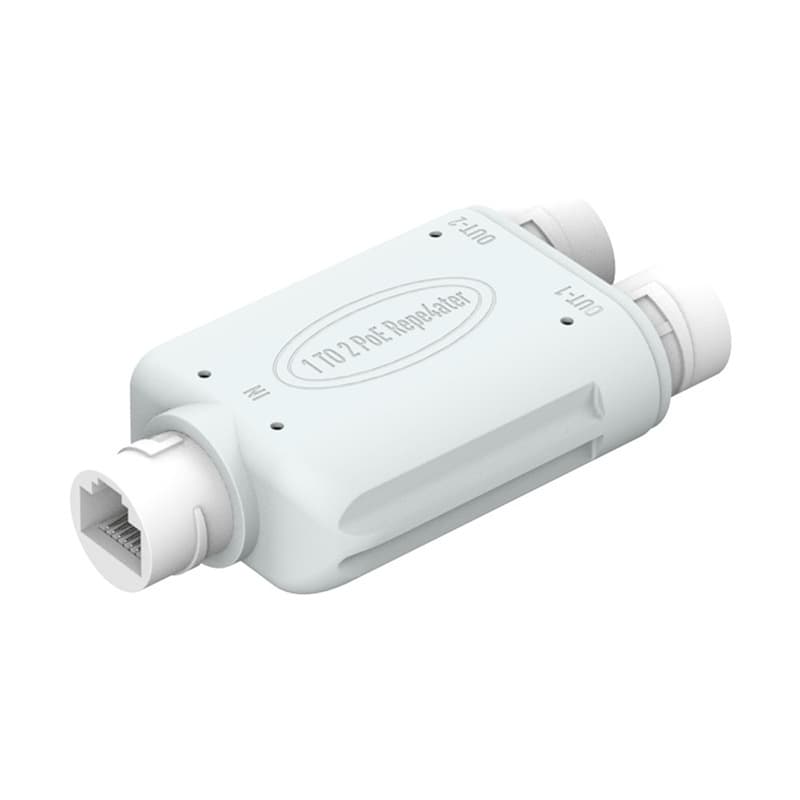 Outdoor Waterproof POE Repeater 48V Standard POE Switch Signal 1-in-2-out POE Cascade Extender