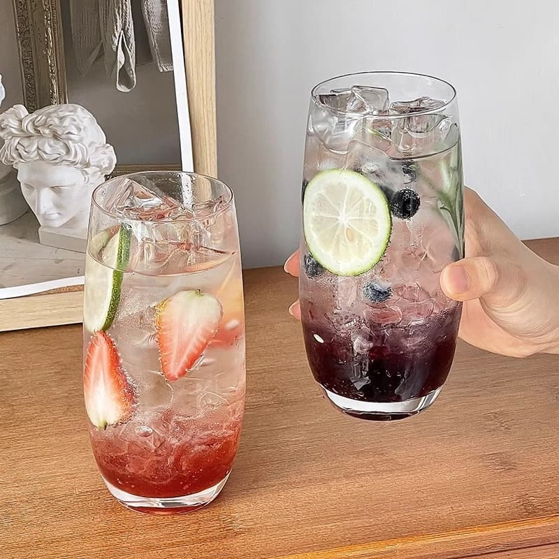 ins mojito cup internet celebrity restaurant fruit tea cup glass drinking cup home cold drink juice cup large capacity