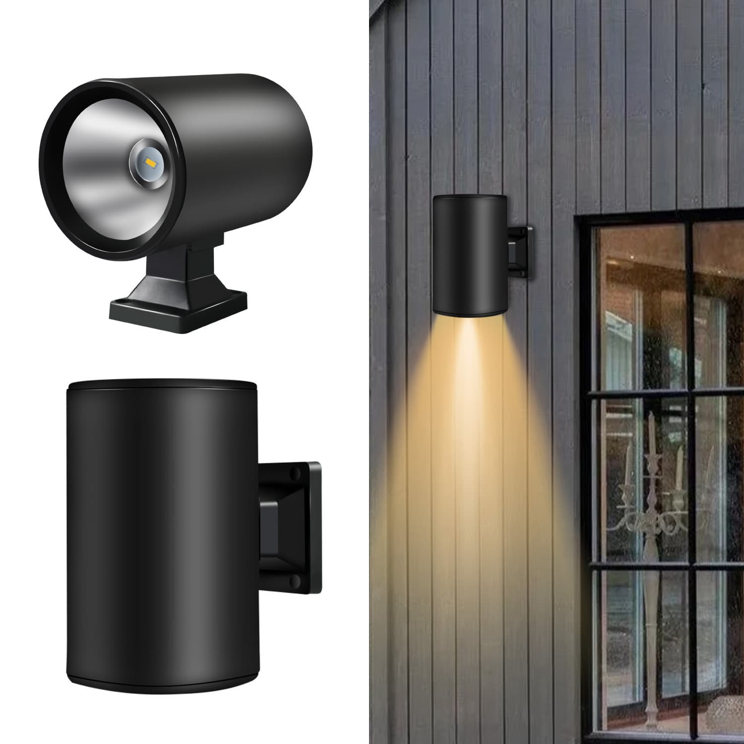 New Outdoor Solar Downlight Wall Light Spotlight Courtyard Wall Floodlight Decorative Atmosphere Light Gate