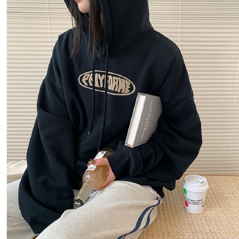 Fleece-Lined Thick Loose Hoodie for Students, New Autumn/Winter Plus Size Coat Women's Top Wholesale