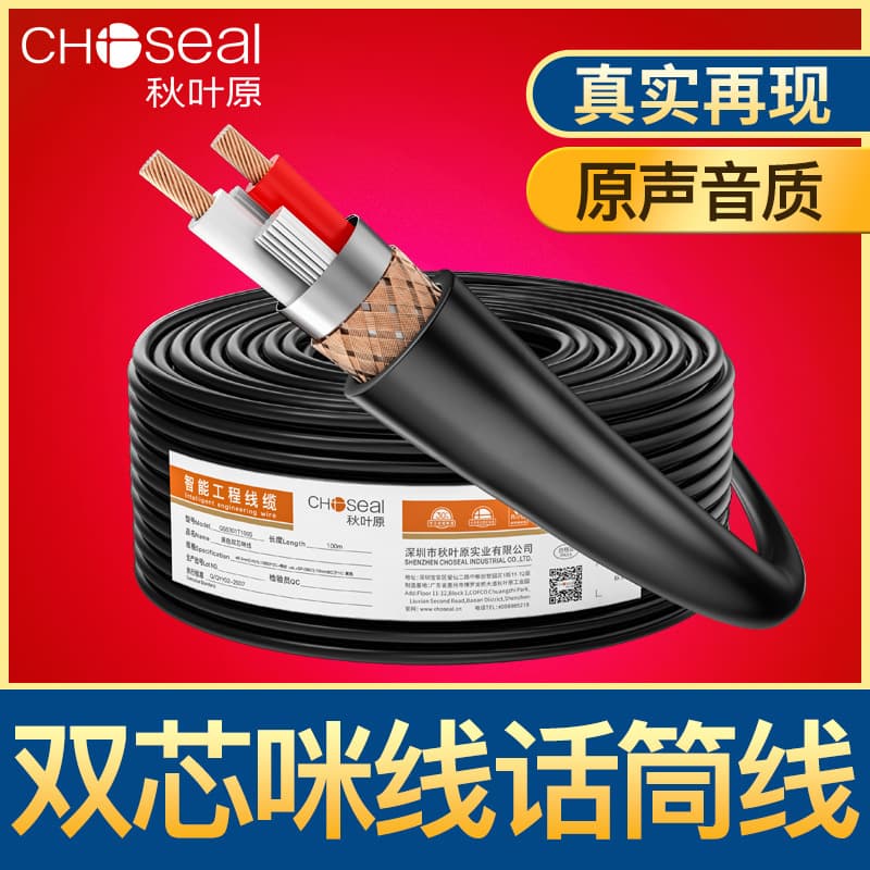 Qiuyuanyuan Shielded Microphone Cable XLR Cable Dual-Core Mic Cable Guitar Audio Cable 128 Mesh QS6303