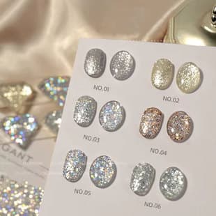 Sparkling Cowboy Glitter Laser Nail Gel 2026 New Trend Crushed Diamond Fine Shimmer Nail Gel Nail Salon Exclusive