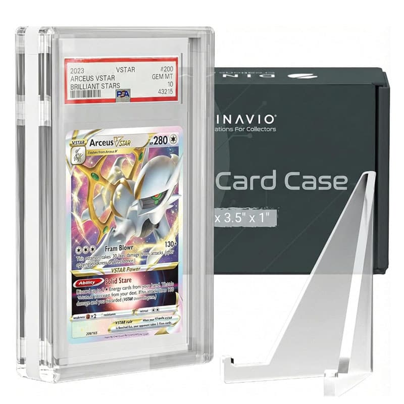 99% UV-Resistant Magnetic Transparent PSA Card Display Case BGS Graded Card Display Box High-Definition Card Storage Box