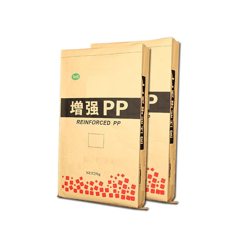 Paper-plastic composite bag reinforced PP engineering plastic chemical packaging 25kg kraft paper woven bag