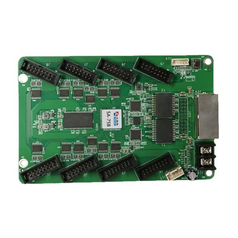 Calight 5A-75B control system card with 8 ribbon cable ports, supports 32-scan internal LED display full-color receiver card.