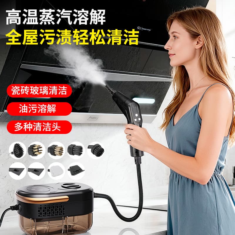 Cross-border High-temperature Steam Cleaner for Russian Home Kitchen Handheld Multi-head Large Capacity Steam Cleaning Machine