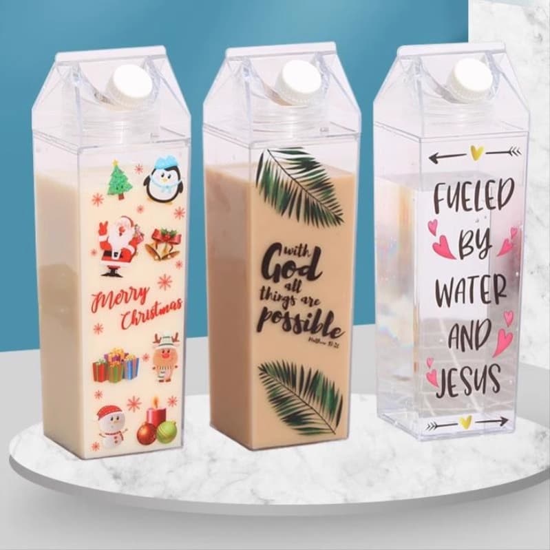 Cross-border hot-selling creative milk cup, transparent water cup, fresh and handy cup, simple plastic cup, portable cup