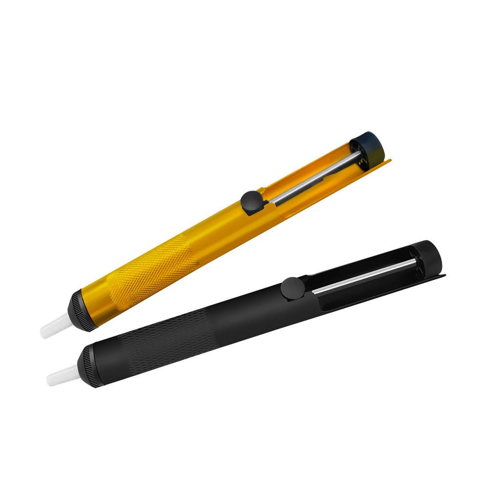 Full Aluminum Desoldering Pump Soldering Iron Desoldering Nozzle Head Auto-Return Manual Vacuum Strong Suction Desoldering Gun