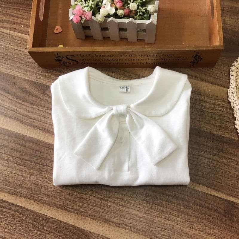 Girls' spring, autumn and winter style polo shirts 2025 new long-sleeved primary and secondary school students' tops worn inside