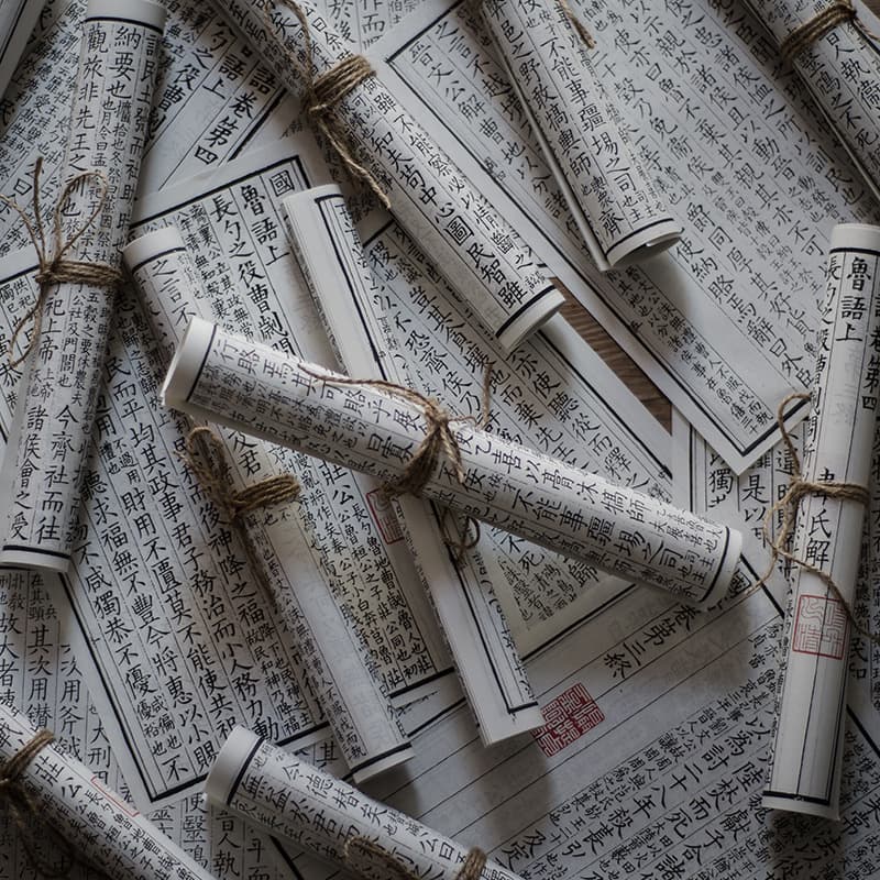 Retro Chinese Style Ancient Texts and Scrolls Photography Photo Props Model Home Decoration Hanfu Portrait Shooting Props