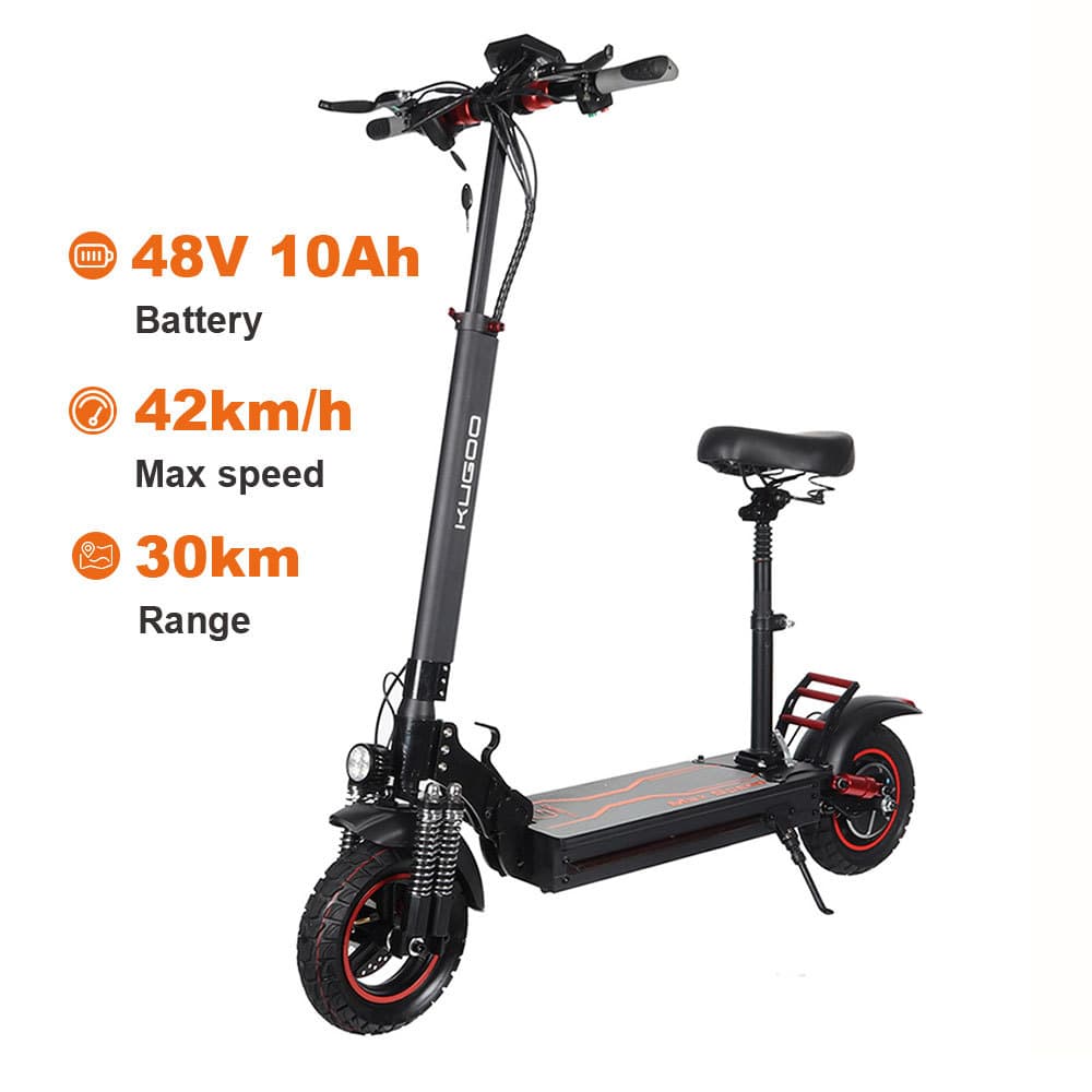 KUGOO MAX SPEED Off-Road Electric Scooter 600W Brushless Motor 42km/h 10 Inch