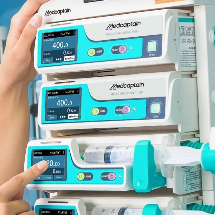 Medcaptain MP-80 Multi-Channel Infusion Workstation: Information Intercommunication, Intelligent Cascading, Bidirectional Power Supply, Synchronized Alarms