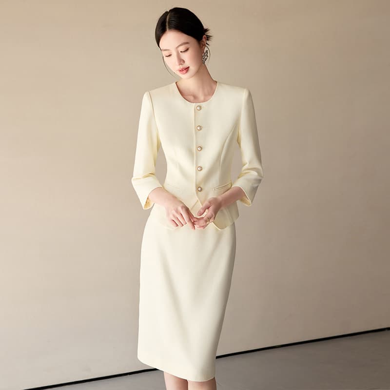 New Commuter Suit Set for Women, Formal Occasion Elegant Professional Blazer and Pants Two-Piece Set, Autumn Premium Host Workwear