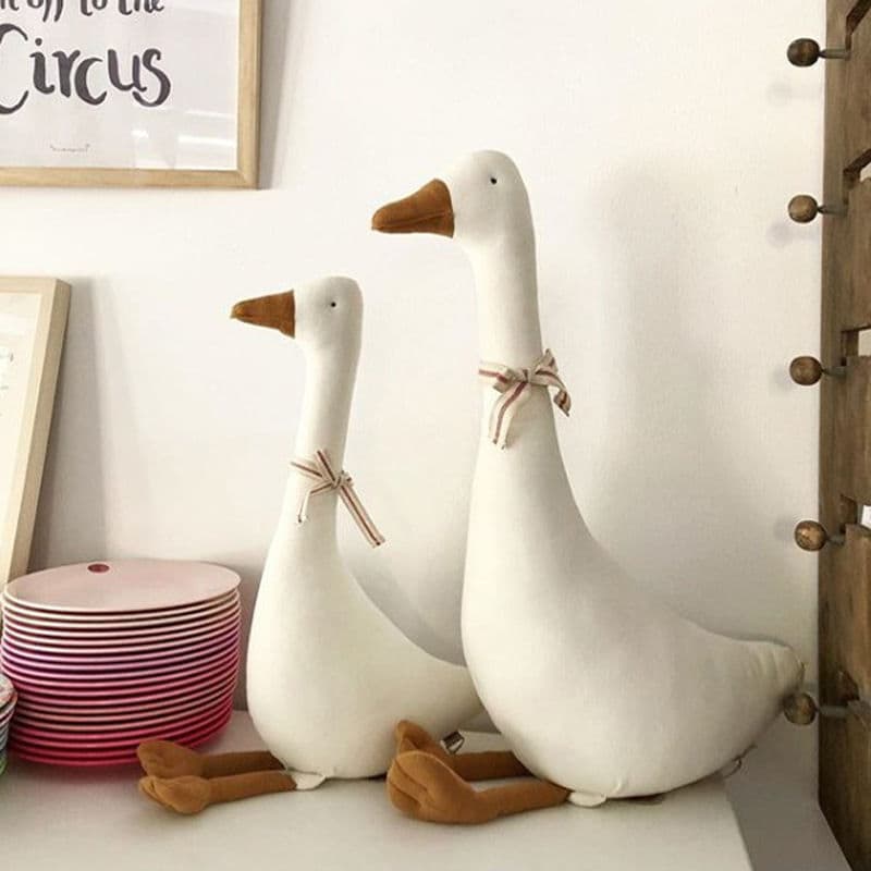INS Style Large Goose Plush Toy Sleeping Hugging Doll, Big Stuffed Animal for Children's Birthday Gift