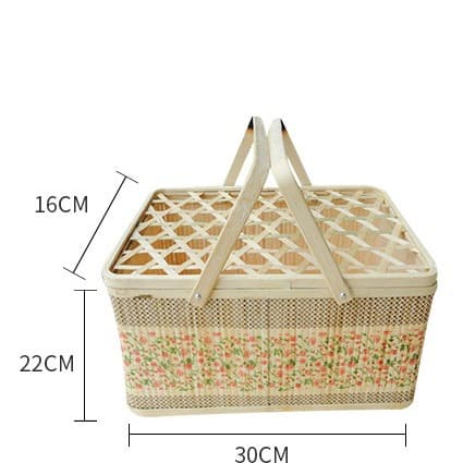 Supermarket Fresh Eggs Bamboo Basket Local Specialty Gift Packaging Handheld Square Free-Range Eggs Bamboo Basket Wholesale Gift Box