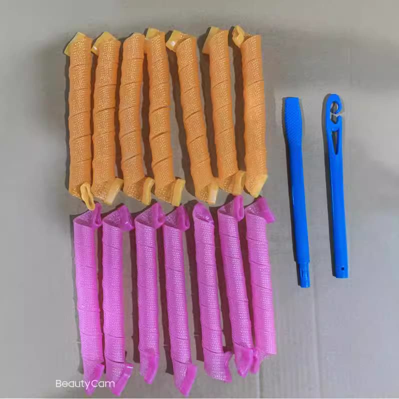 Summer Hair Care That Doesn'T Damage Hair, Curling Rollers for Styling Water Wave Curls, Large Wave Curlers, Curly Long Hair Spiral Curls