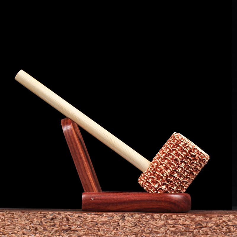 Popeye Corn Cob Pipe, Straight Style Disposable Pipe for Beginners, Practice Pipe for Hosting and Sampling Tobacco