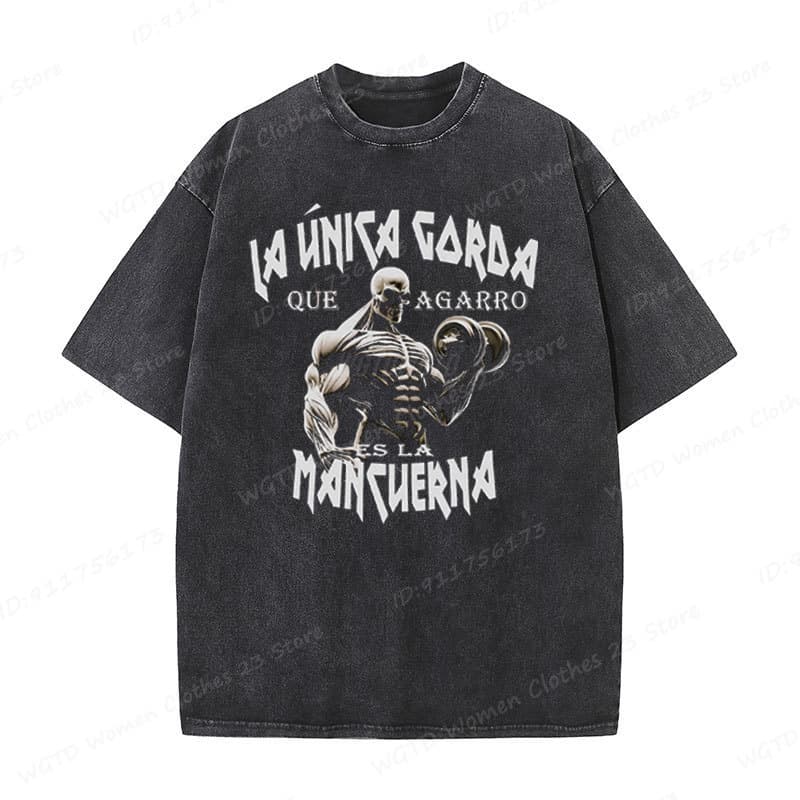 [Cross-border EU Size] Skeleton & Calacas Chidas Gym Oversized T-Shirts