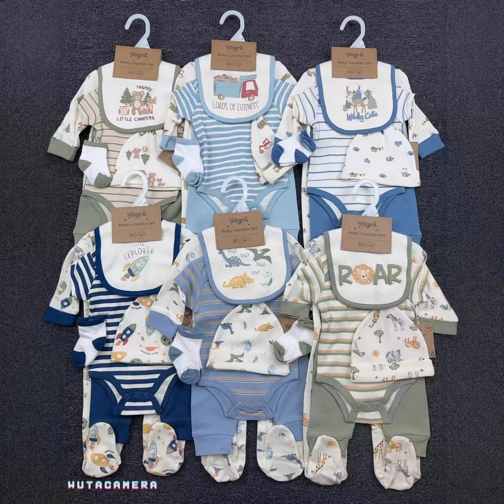Newborn Baby Bodysuit Set Class A Infant Romper 6-Piece Gift Pack