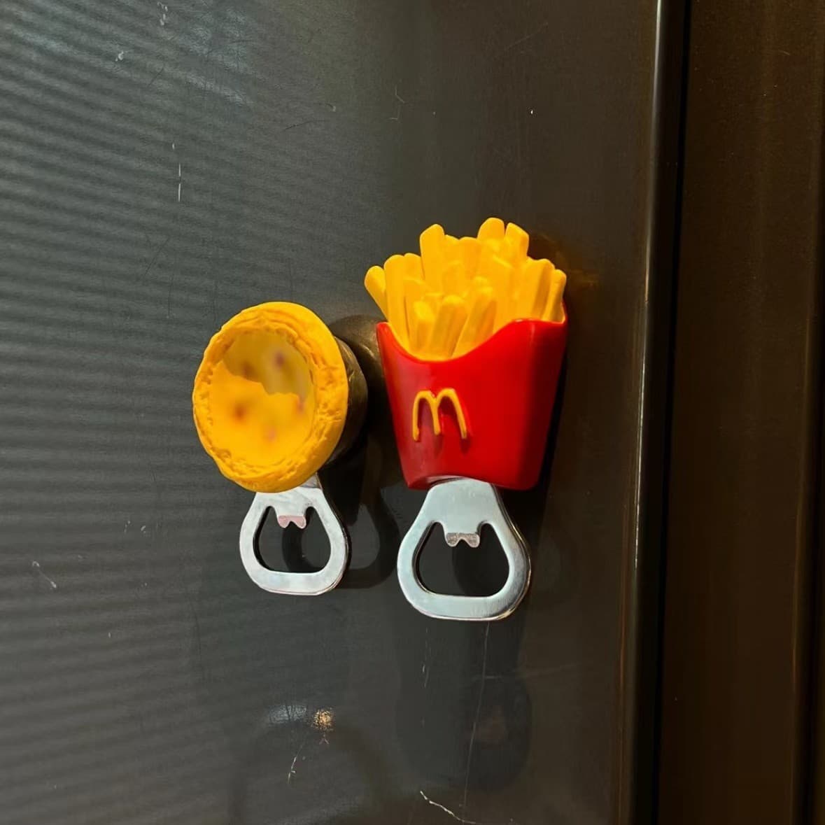 New Burger Fries Cute Simulation Accessories Fridge Magnet Bottle Opener Creative Magnetic Cap Lifter