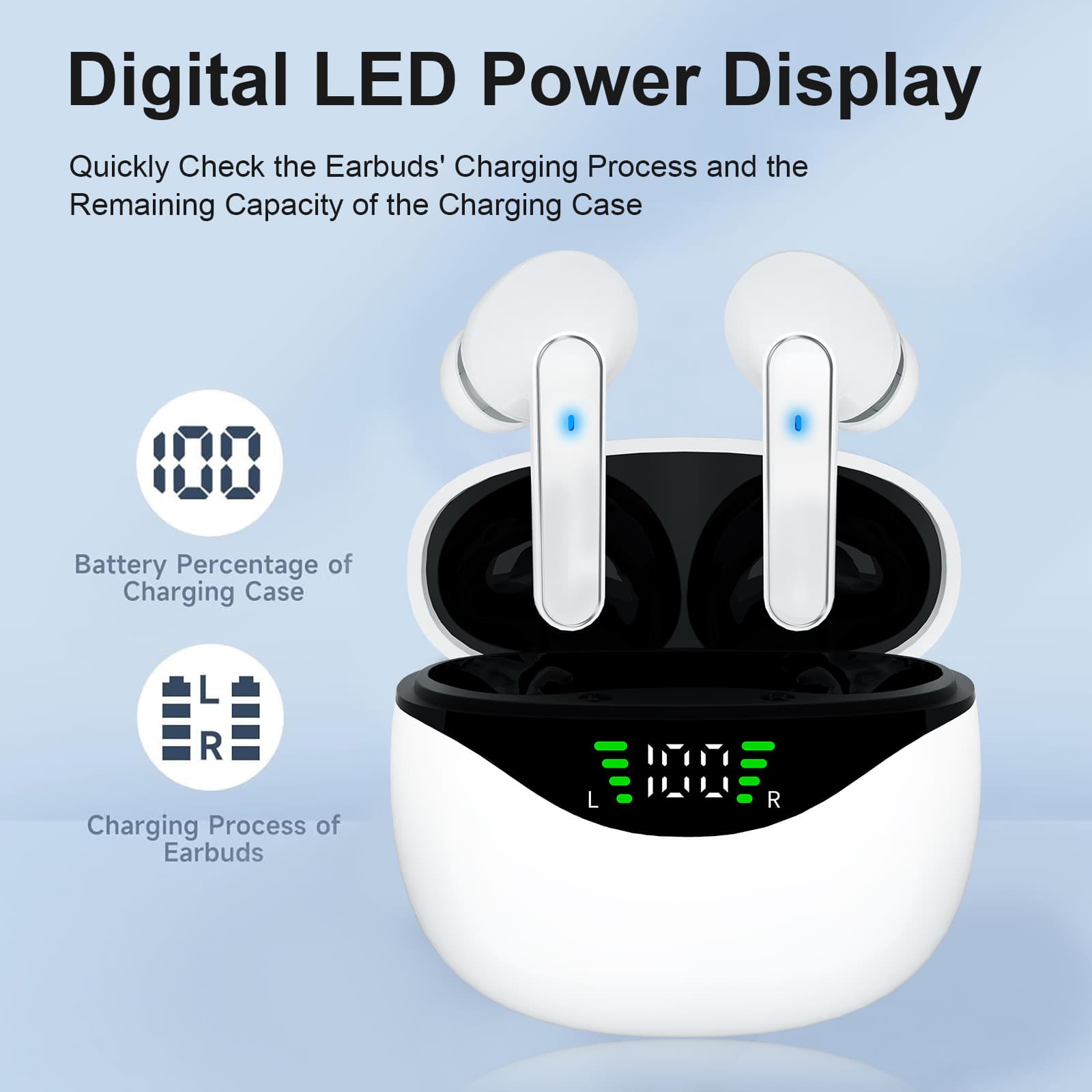 DP4 Wireless Bluetooth Earbuds In-Ear Noise Cancelling Sports Gaming Earbuds Long Standby Factory Direct