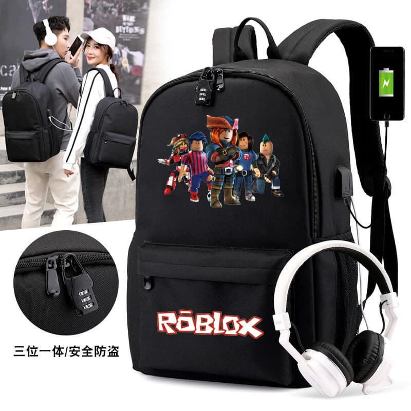 New cross-border roblox game peripheral starry sky men and women backpack travel bag computer bag high school student bag