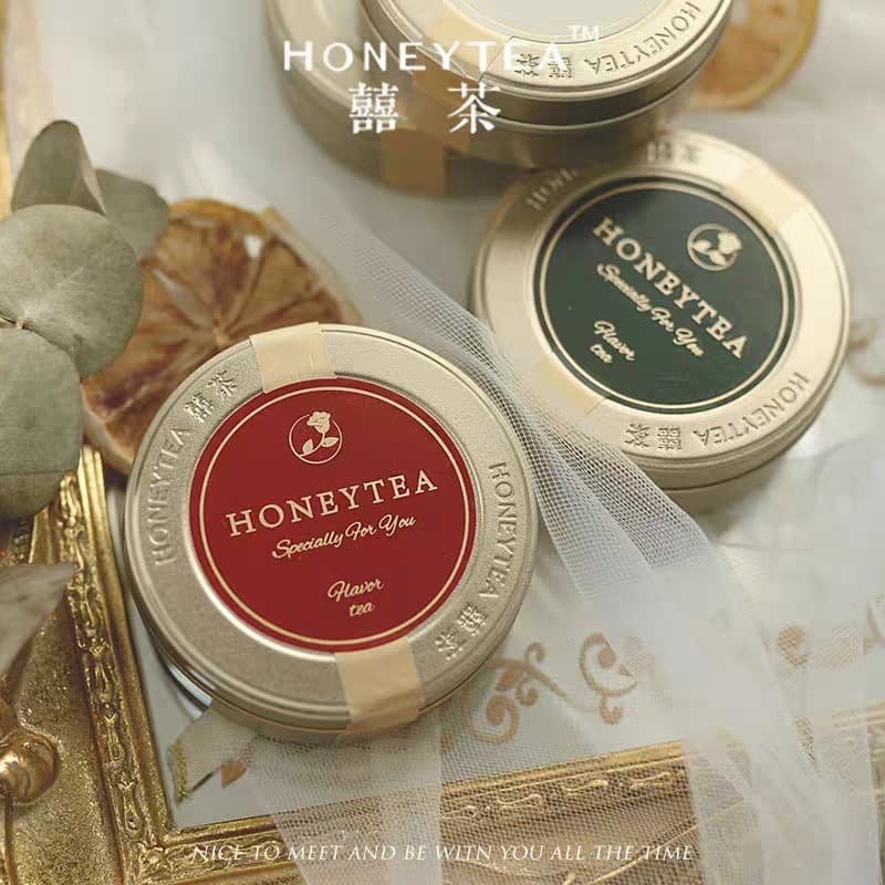 HONEYTEA Wedding Bridesmaid Happy Tea Accompanying Ceremony with Practical Small Gifts Scented Tea Cans Wholesale Wedding Return