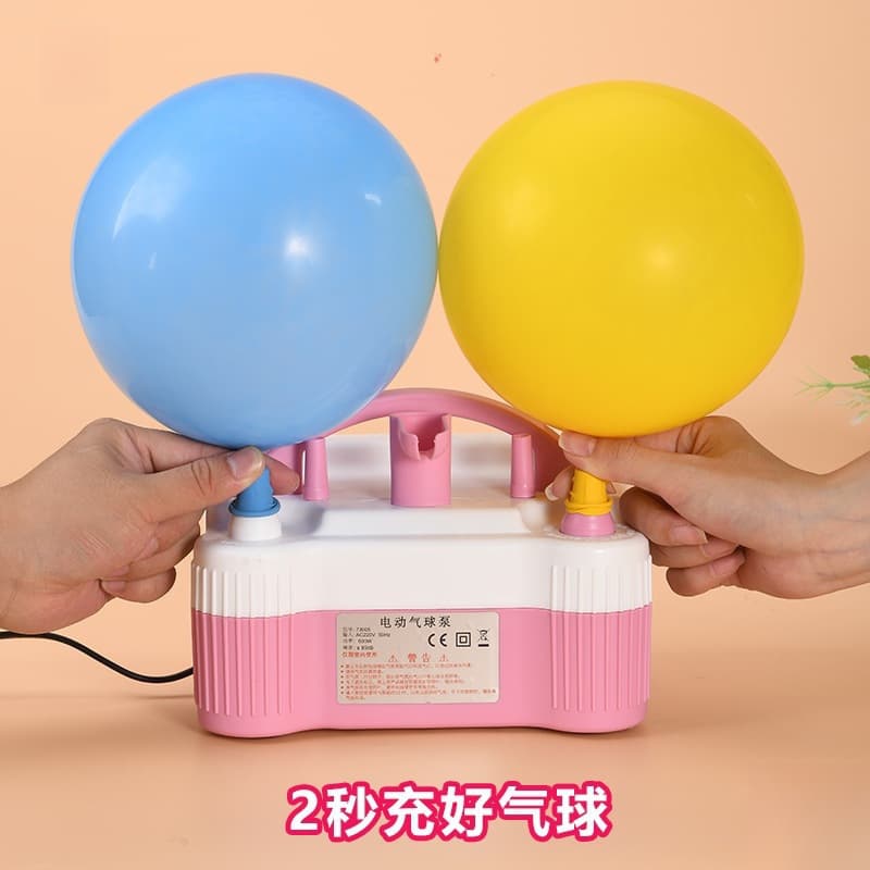 Balloon Electric Inflator Balloon Blowing Machine Balloon Electric Air Pump Automatic Inflator Double Hole Inflatable Festival Use
