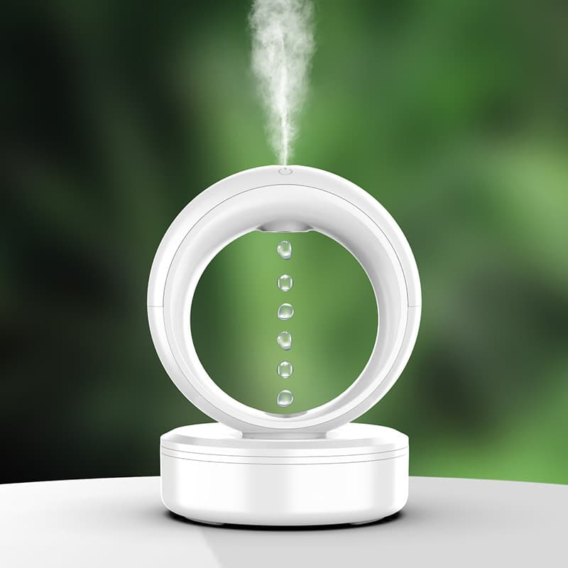 Anti-gravity humidifier, reverse flow, anti-gravity water droplets, and large mist volume humidifier can be added with essential oil aromatherapy