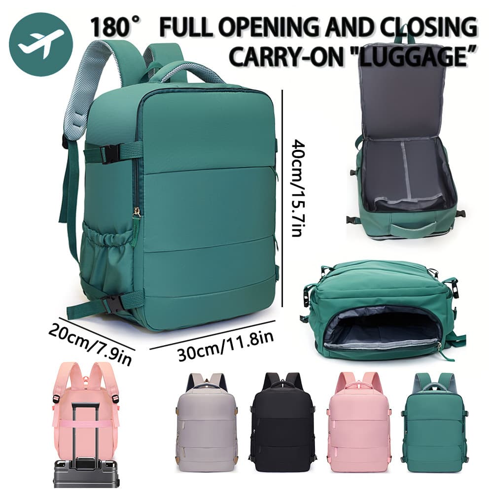 New Large Capacity Laptop Backpack Unisex Travel Business Trip Backpack Simple Fashion Nylon Expandable Backpack
