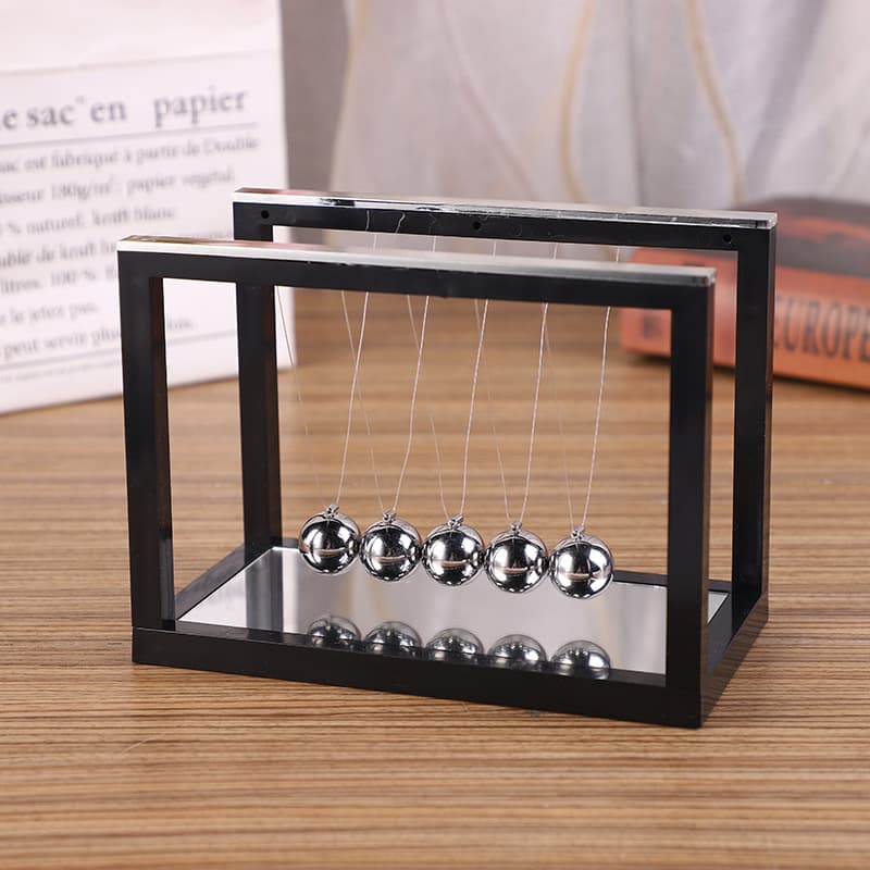 Creative Ornament Glass Mirror Newton's Swing Collision Ball Physics Law Impact Balance Ball Teacher's Day Student Gift