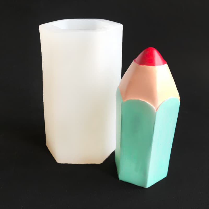Pencil shaped aromatherapy candle silicone mold diy aromatherapy plaster car pendant glue mold